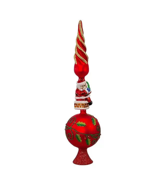 Kurt S Adler Glass Santa Un-Lit Treetop, 16", Gg0497, Kurt Adler Hot