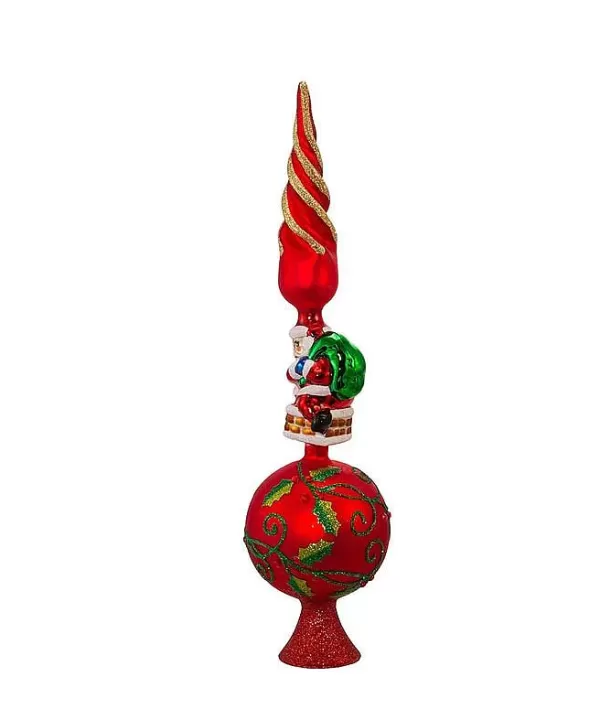 Kurt S Adler Glass Santa Un-Lit Treetop, 16", Gg0497, Kurt Adler Cheap