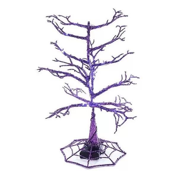 Kurt S Adler Halloween Flashing Tree 44 Purple Led Lights, Hw1749 Discount