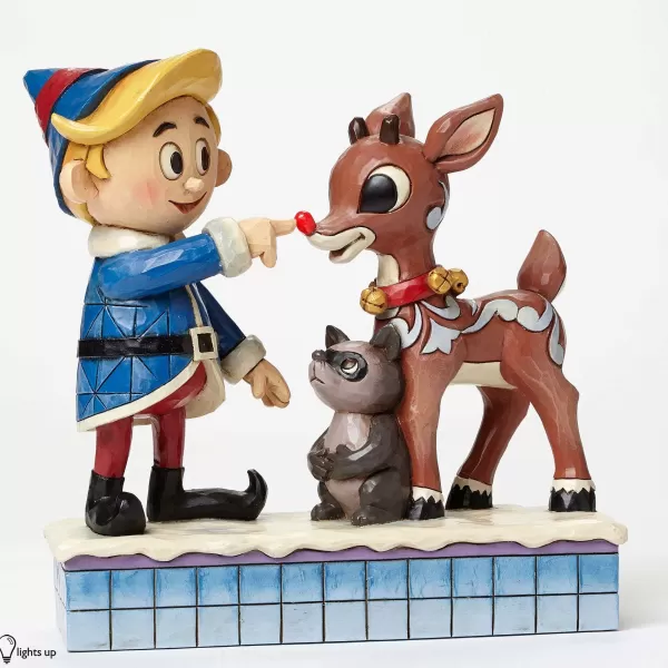 Enesco Hermey Touching Rudolphs Nose Cheap