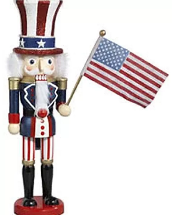 Kurt S Adler Hollywood 15" Wooden Uncle Sam Nutcracker, C6059, Kurt Adler Store