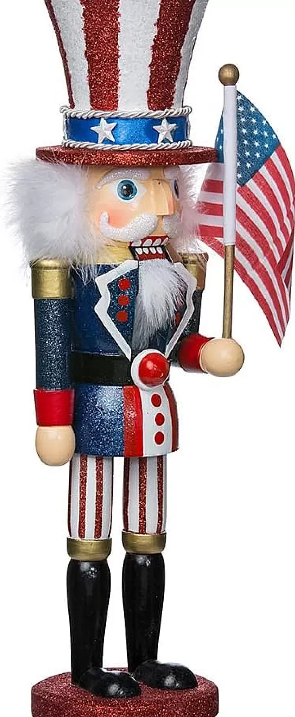 Kurt S Adler Hollywood 15" Wooden Uncle Sam Nutcracker, C6059, Kurt Adler Cheap