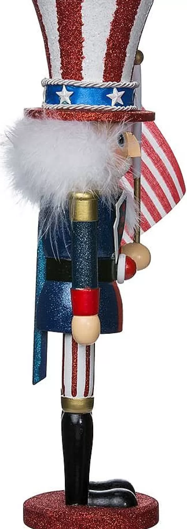 Kurt S Adler Hollywood 15" Wooden Uncle Sam Nutcracker, C6059, Kurt Adler Cheap