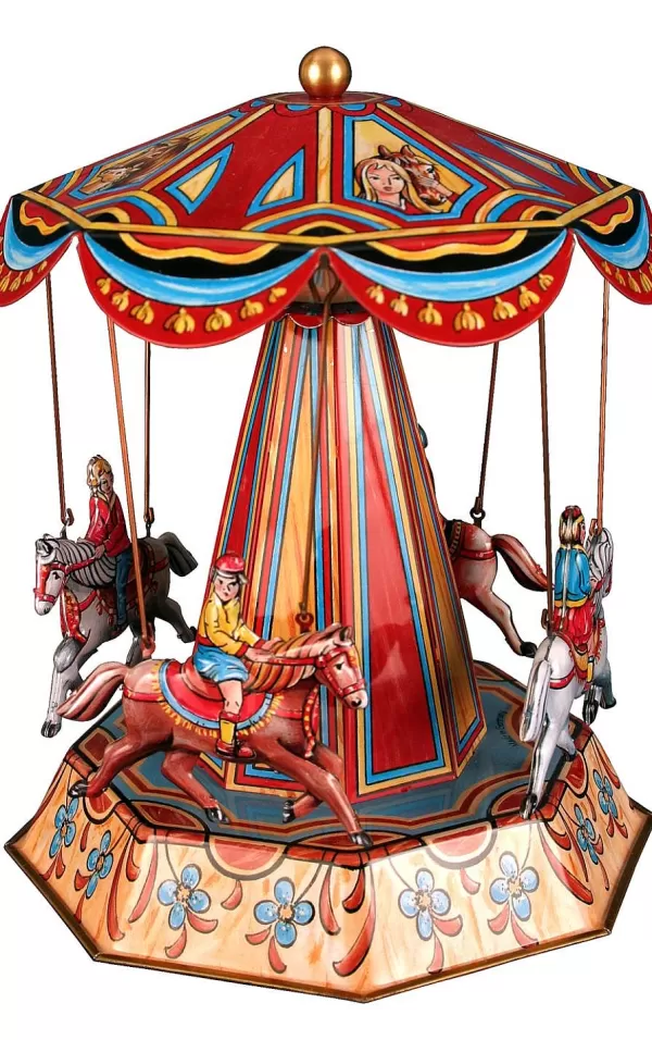 Alexander Taron Horse Carousel, German Collectible Tin Toy, Rm610 Online