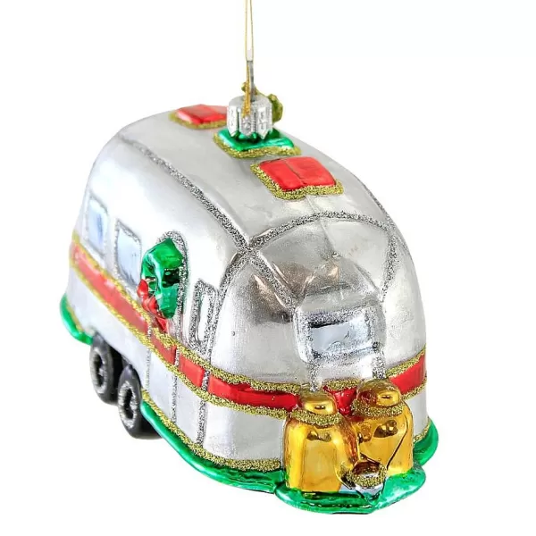 Huras Family Huras, Christmas Airstream Glass Ornament Camper, S708 Store