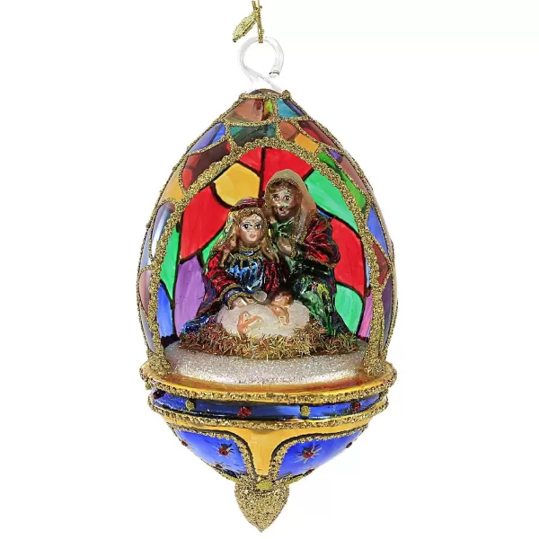 Huras Family Huras, Stained Glass Nativity Dome Religious Christmas, S776 Sale