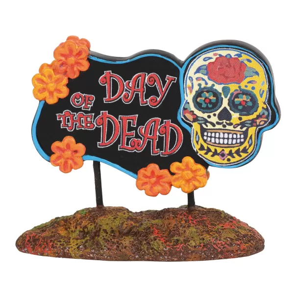 Department 56 Hv, Day Of The Dead Sign, 6003230, Halloween Village Shop