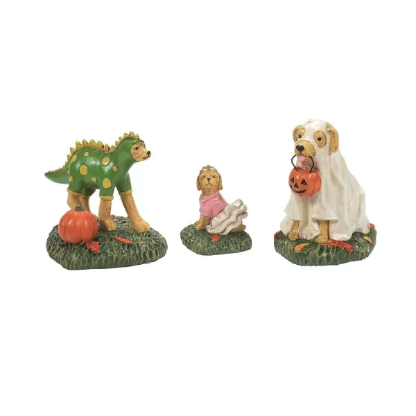 Department 56 Hv, Family Halloween Pups St/3, 6012287, Halloween Village Discount