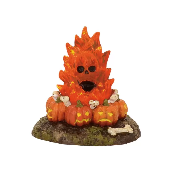 Department 56 Hv, Flaming Skull Bonefire, 4057628, Halloween Village Flash Sale