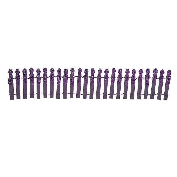 Department 56 Hv, Ghoulish Purple Glitter Fence, 6007704, Halloween Village Sale