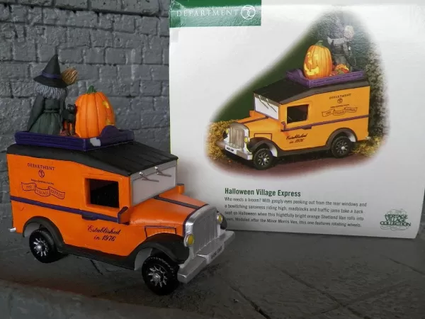 Department 56 Hv, Halloween Village Express Delivery Van, 56.58634, Halloween Village Discount