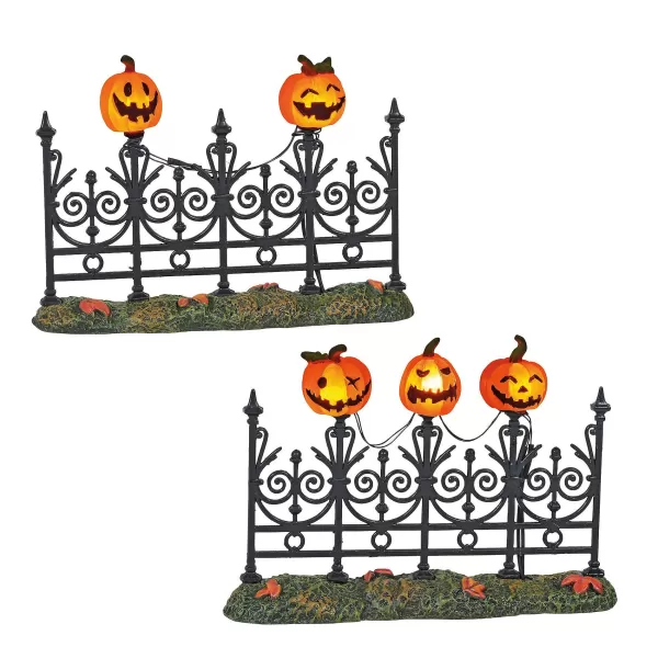 Department 56 Hv, Jack-O-Lantern Lit Fence, 6005557, Halloween Village Online