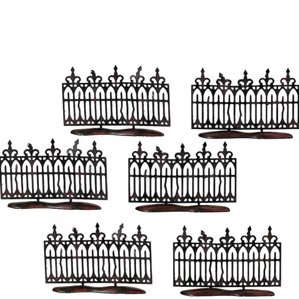 Department 56 Hv, Spooky Wrought Iron Fence Set/6,, 56.52982, Halloween Village Best Sale