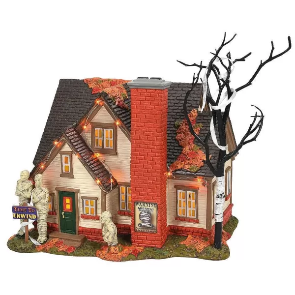 Department 56 Hv, The Mummy House, 6007783, Halloween Village Shop