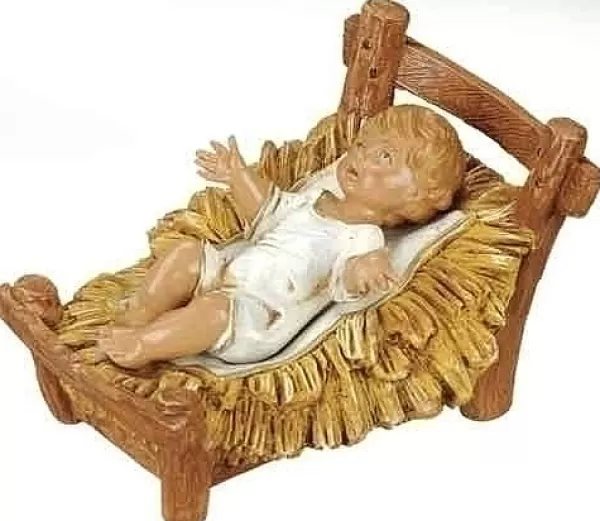 Fontanini Infant Jesus & Cradle 12", , 72913 Store