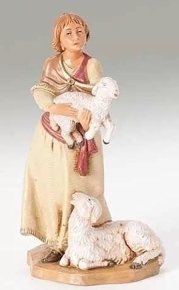 Fontanini Joan, Woman Holding Sheep 5", , 54027 Sale