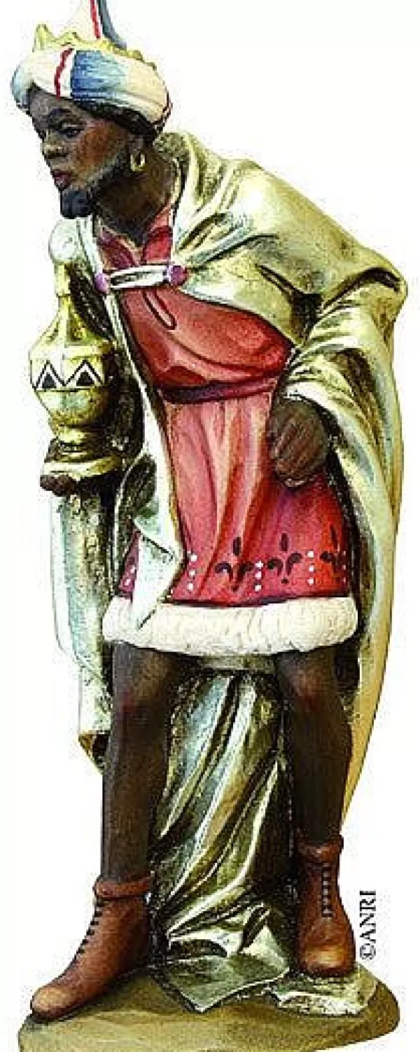 ANRI Woodcarvings Koult - Magi Caspar Standing Moorish King Clearance