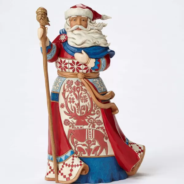 Enesco Lapland Santa W/Red Reindeer Hot