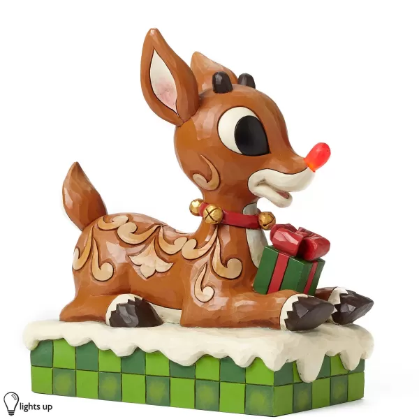 Enesco Large Rudolph With Lited Nose Sale