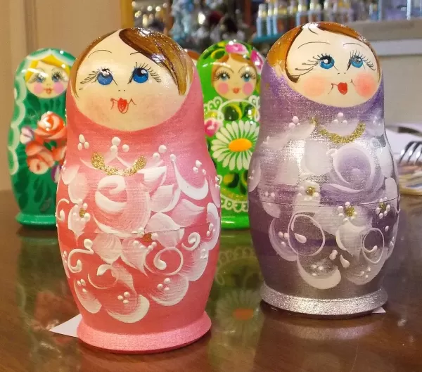 ALSH Matryoshka Nesting Dolls In Pink Or Lavender Sale