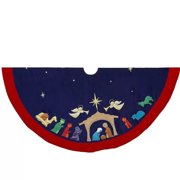 Kurt S Adler Nativity Tree Skirt 52", C1302 Cheap