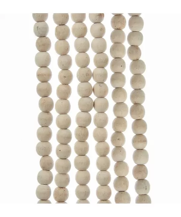 Kurt S Adler Natural Wood Beaded Garland 9', C5881, Kurt Adler Best Sale