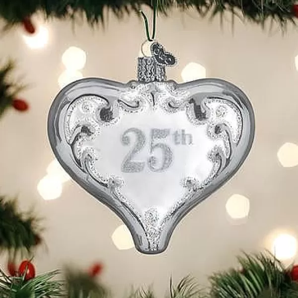 Old World Christmas Owc 25Th Anniversary Heart Ornament, 30055 Shop