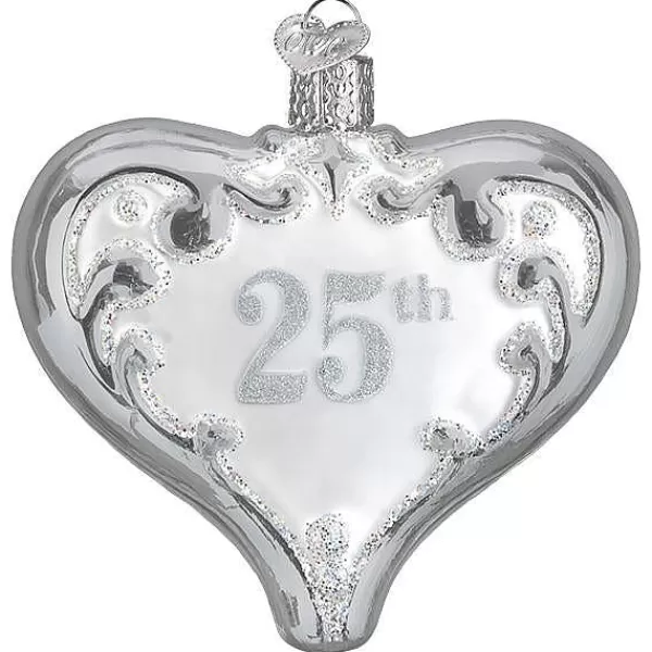 Old World Christmas Owc 25Th Anniversary Heart Ornament, 30055 Fashion