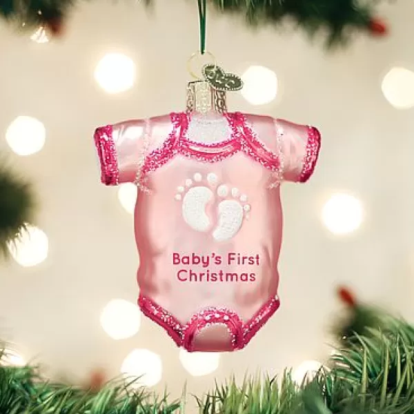 Old World Christmas Owc Baby Onesie Ornament, 32338-39 Clearance