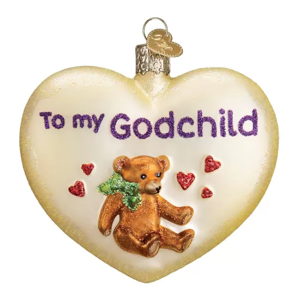 Old World Christmas Owc Godchild Heart Ornament, 30045 Cheap