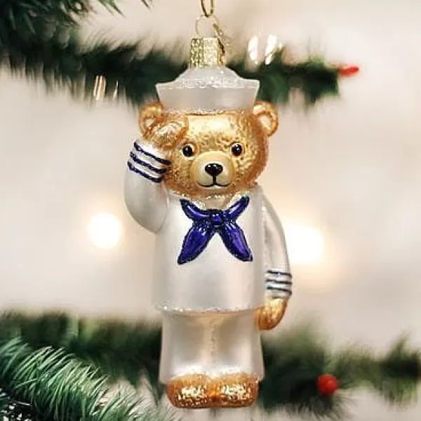 Old World Christmas Owc Navy Bear Ornament, 12404 Fashion