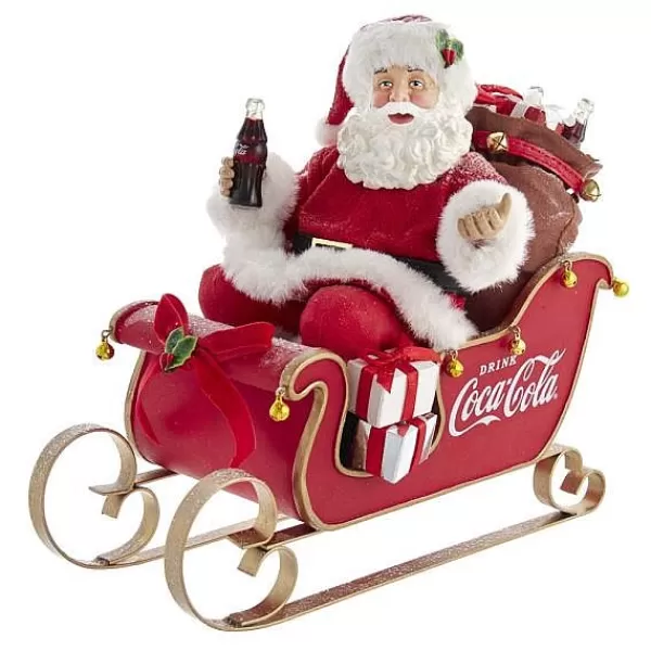 Kurt S Adler Pd, Coca-Cola®, Santa In Sleigh, Cc5202, Kurt Adler Online