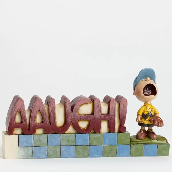 Enesco Peanuts Aaugh Word Plaque New