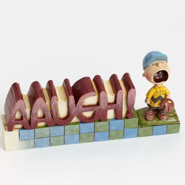 Enesco Peanuts Aaugh Word Plaque New