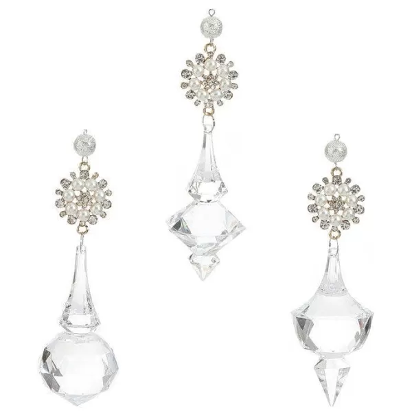 Raz Pearl Crystal Drop Ornament Clearance