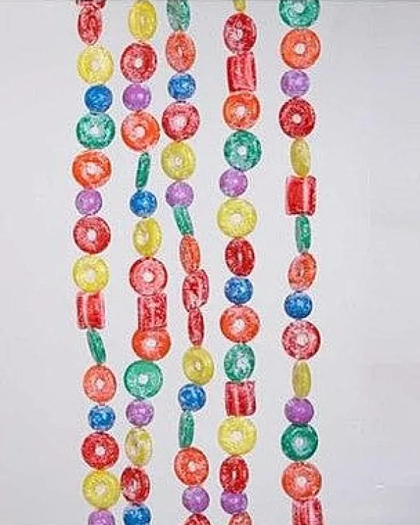 Kurt S Adler Plastic Glittered Life Saver, Ball And Candy Garland, H1737 Flash Sale