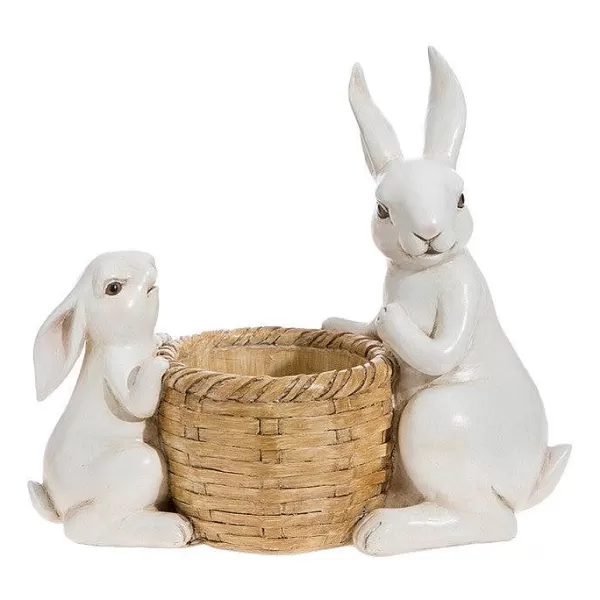 Raz Rabbits With Basket Discount