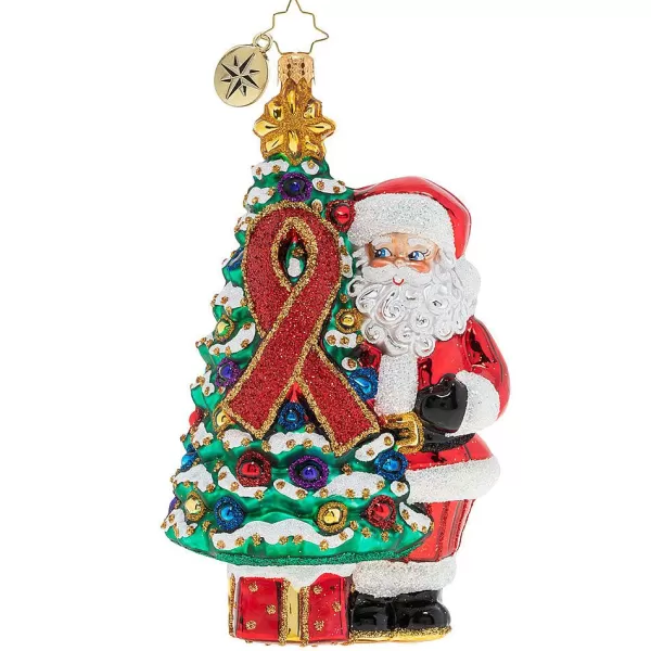 Christopher Radko Radko Aids Awareness Christmas Tree, 1020034, Outlet