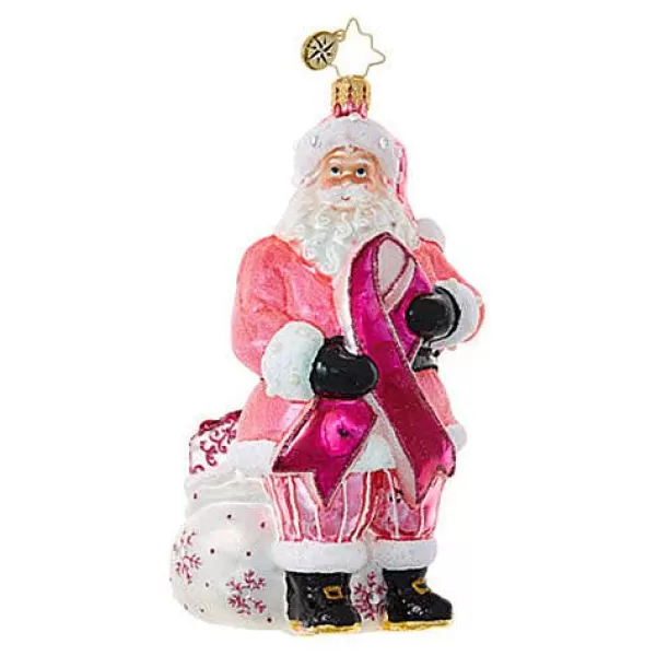 Christopher Radko Radko, Breast Cancer Santa, 1018961 Flash Sale