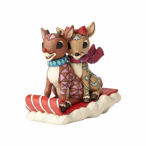 Enesco Rudolph And Clarice Sledding Flash Sale