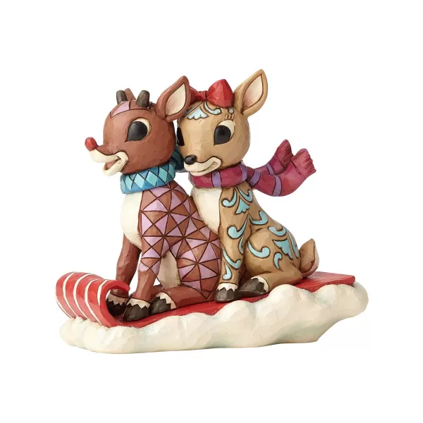 Enesco Rudolph And Clarice Sledding Flash Sale