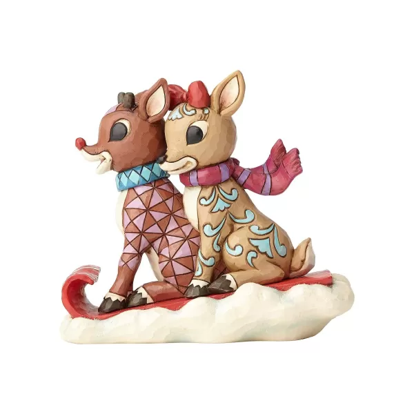 Enesco Rudolph And Clarice Sledding Hot