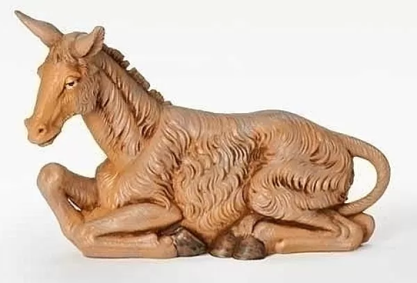 Fontanini Seated Donkey, 7.5", , 52803 Fashion