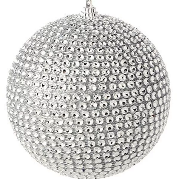 Raz Silver Ball Ornament 4.5" Sale