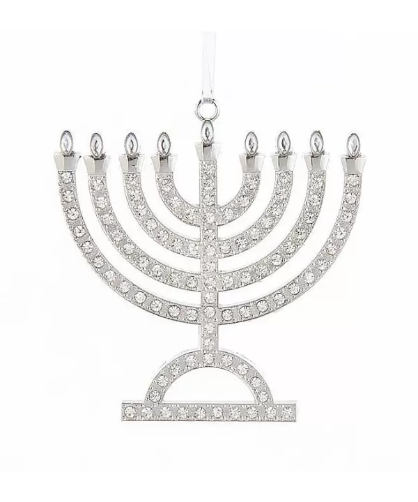 Kurt S Adler Silver Menorah Ornament, E0525, Kurt Adler Sale