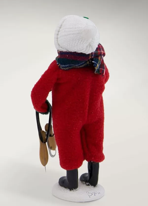 Byers Choice Snow Day Kid With Skates, , 1949B Flash Sale