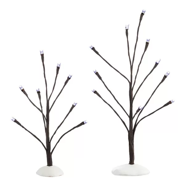 Department 56 Va, White Light Bare Branch Trees Set/2, 4038816 Shop