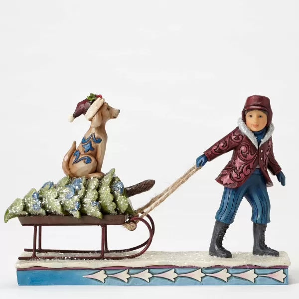 Enesco Victorian Child Pulling Sled Flash Sale