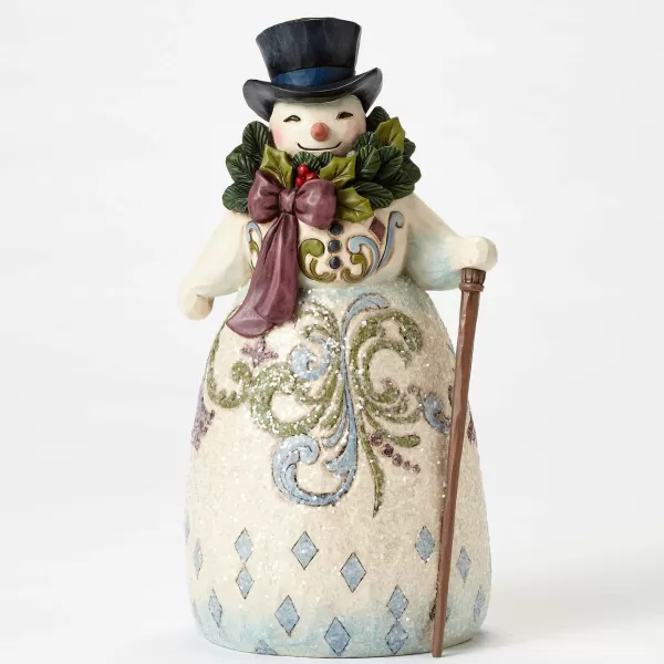 Enesco Victorian Snowman With Wreath Fashion