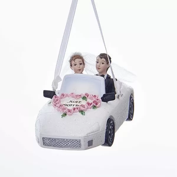 Kurt S Adler Wedding Couple In Car Ornament, Personalization, C7619 Best